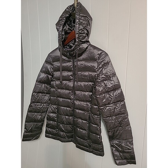 Andrew Marc Packable Lightweight Down Puffer Jacket Hood Womens XS Fall Winter - Picture 3 of 11